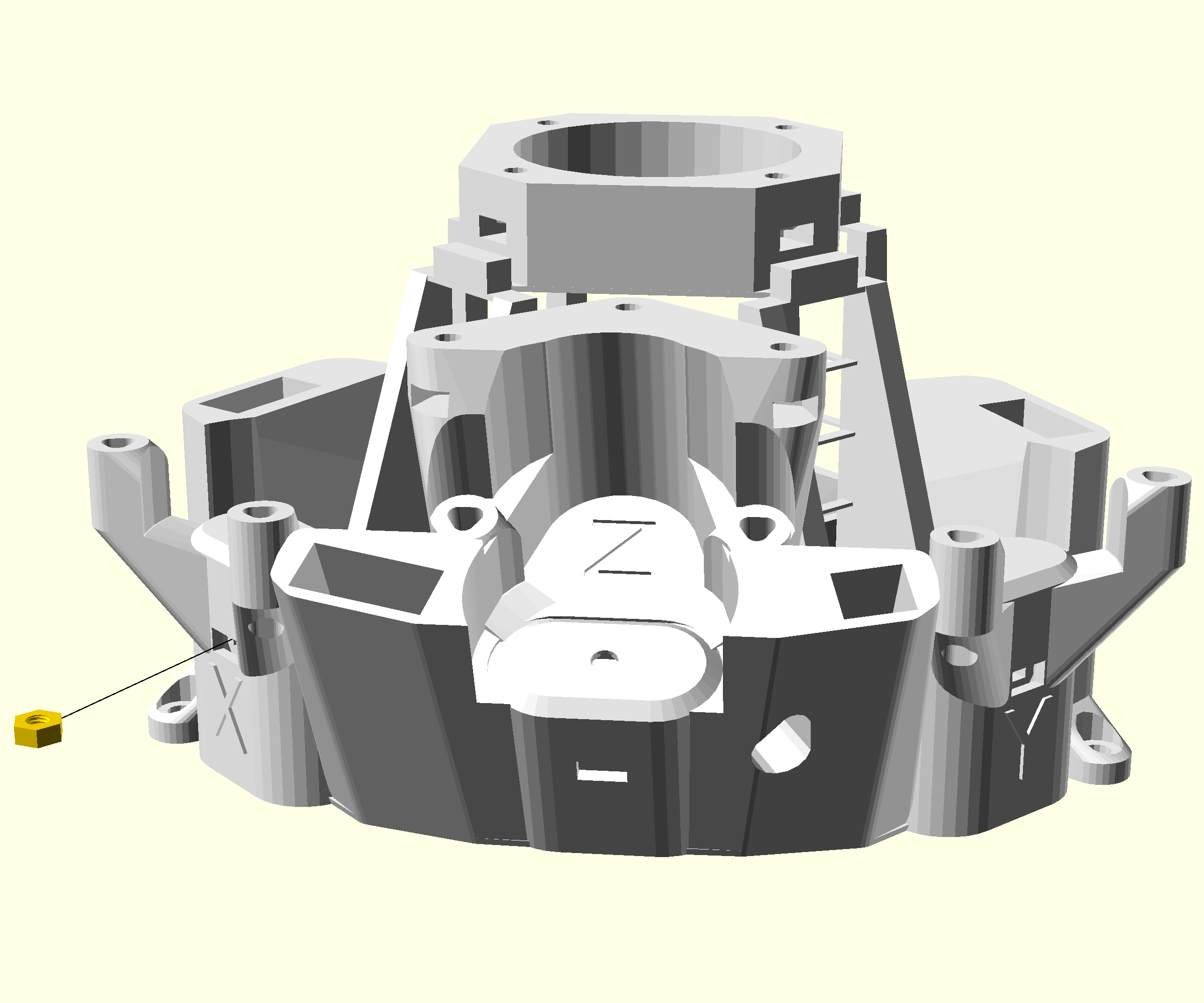 Inset the nut the actuator column