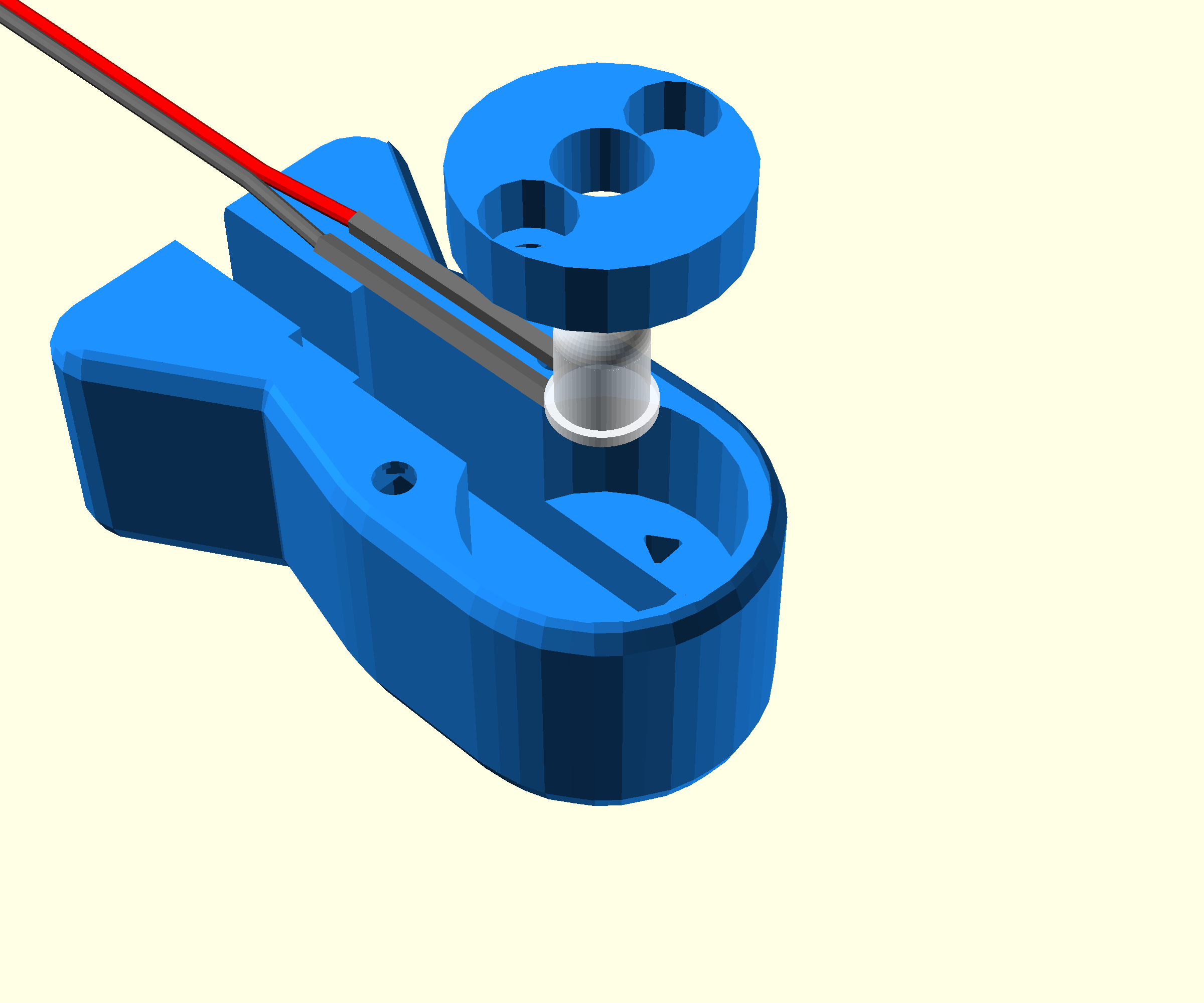 Exploded view of the LED and LED holder