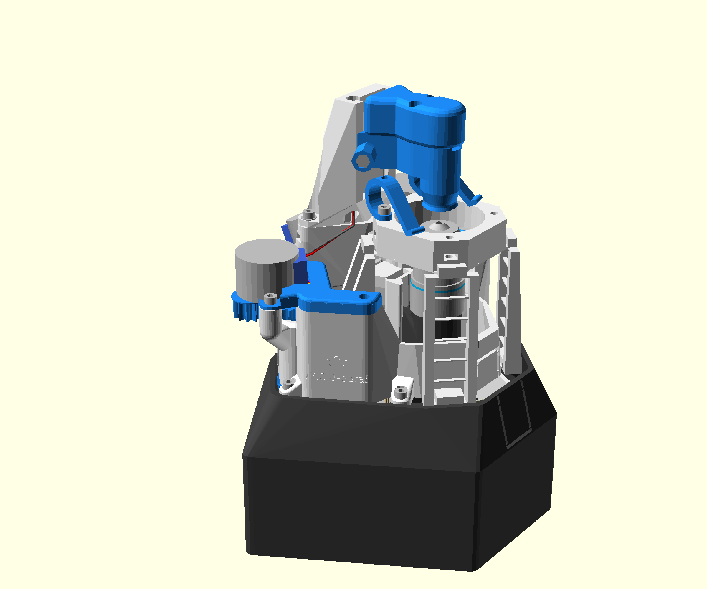 A render of the completed high resolution microscope