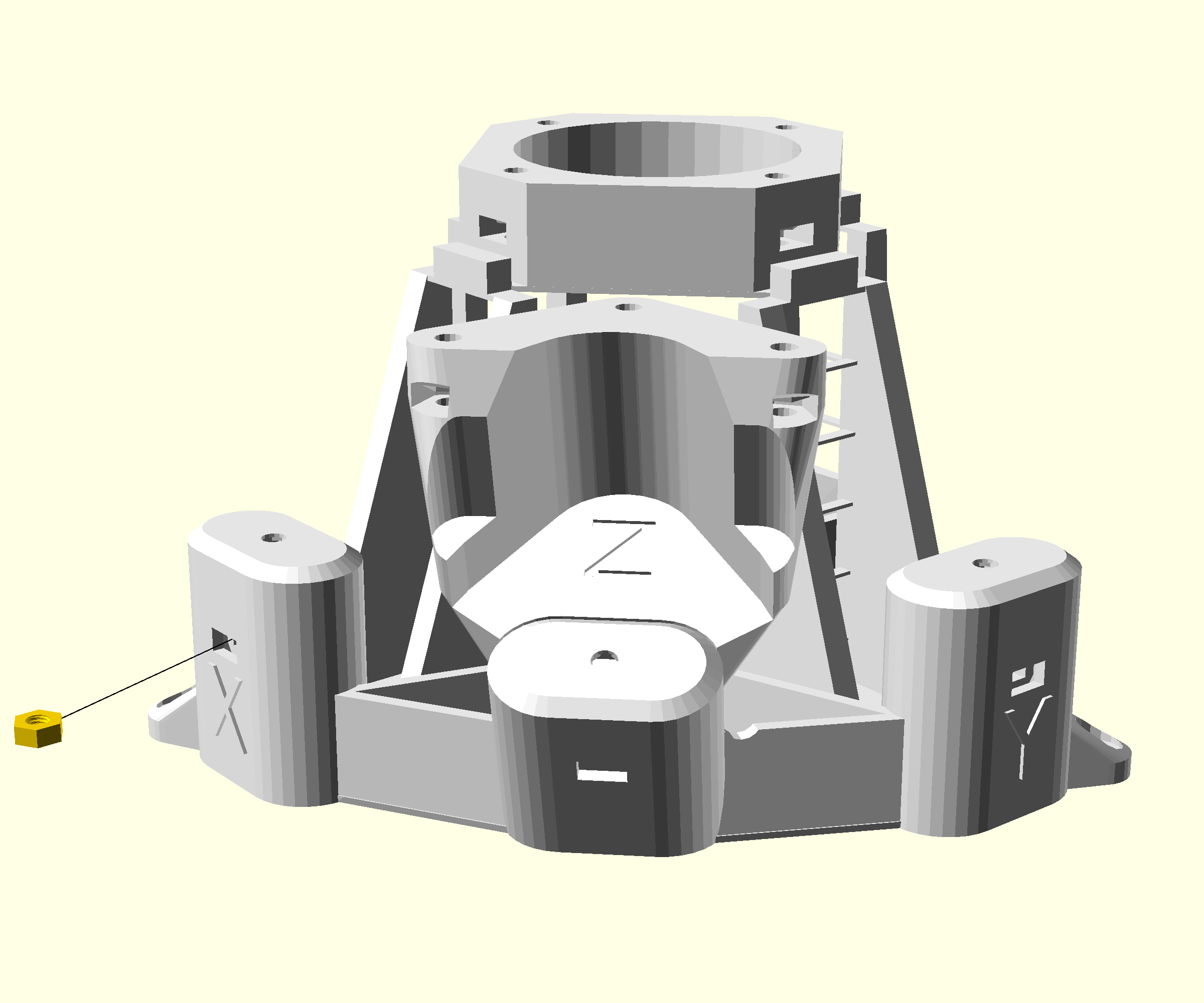 Inset the nut the actuator column