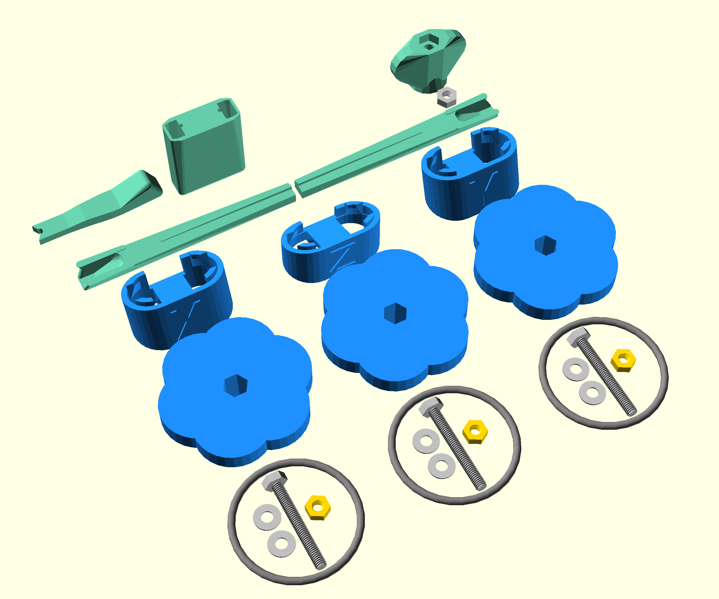 Parts required for actuator assembly