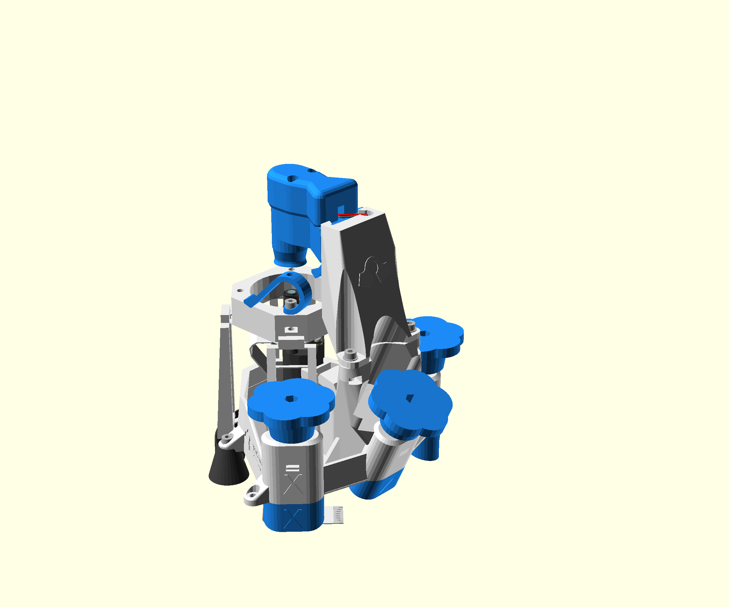 A render of the completed microscope