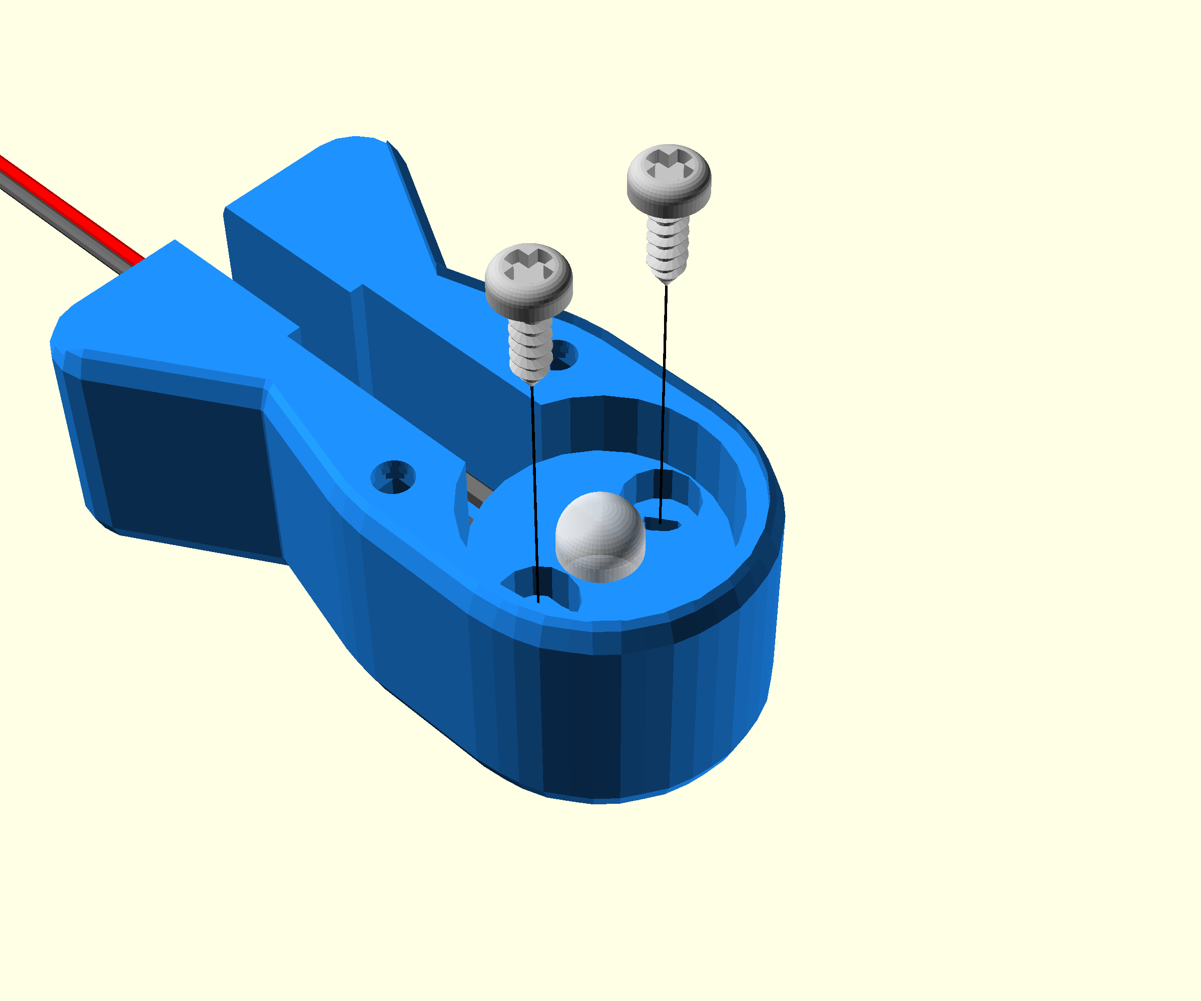 Exploded view of the mounting screws