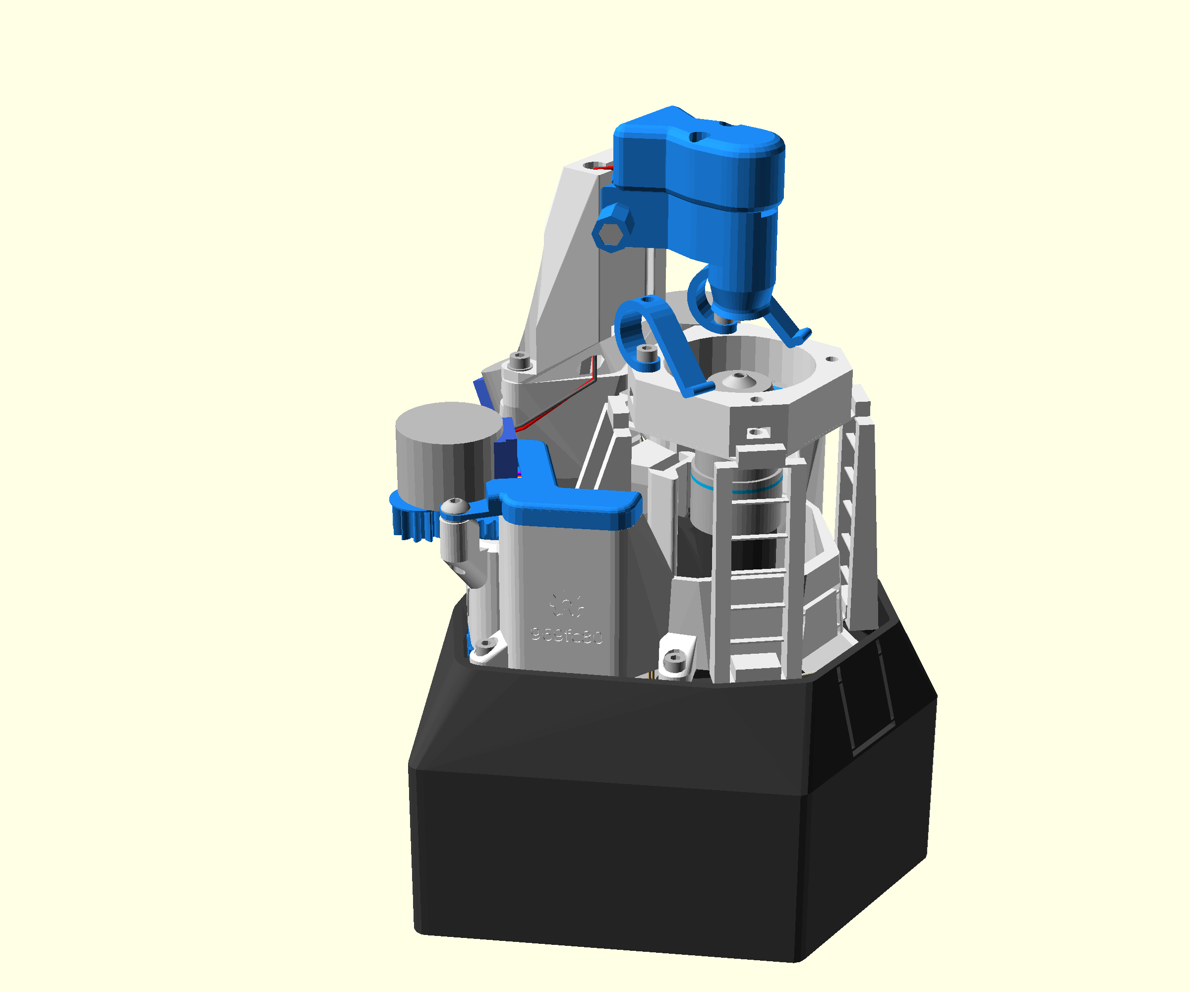 A render of the completed high resolution microscope.